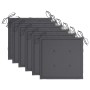 Gartenstühle 6 Einheiten mit anthrazitfarbenen Teakholzkissen von vidaXL, Gartenstühle - Ref: Foro24-3065590, Preis: 396,08 €...