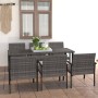 7-teiliges Garten-Esszimmerset aus synthetischem Rattangrau von vidaXL, Gartensets - Ref: Foro24-3065715, Preis: 418,12 €, Ra...