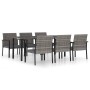 7-teiliges Garten-Esszimmerset aus synthetischem Rattangrau von vidaXL, Gartensets - Ref: Foro24-3065715, Preis: 418,12 €, Ra...