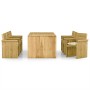 7-piece garden dining table with impregnated pine wood cushions by vidaXL, Garden sets - Ref: Foro24-3065731, Price: 696,97 €...