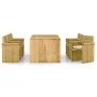 7-piece garden dining table with impregnated pine wood cushions by vidaXL, Garden sets - Ref: Foro24-3065731, Price: 686,61 €...