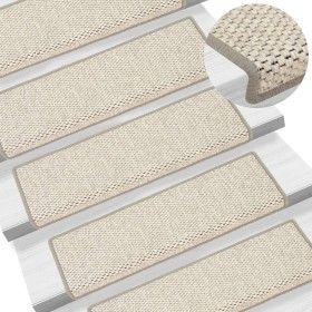 Self-adhesive sisal stair mat 15 pcs beige 65x21x4 cm by vidaXL, Stair mats - Ref: Foro24-326882, Price: 84,10 €, Discount: %