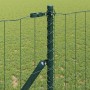 Reja con postes Verde 1 x 10 m Acero
