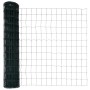 Reja con postes Verde 1 x 10 m Acero