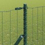 Reja con postes Verde 1.5 x 10 m Acero
