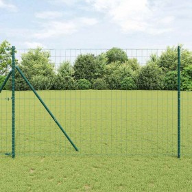 Reja con postes Verde 1.6 x 10 m Acero