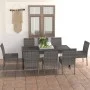 Garten-Essgruppe 9-teilig aus grauem synthetischem Rattan von vidaXL, Gartensets - Ref: Foro24-3065704, Preis: 559,71 €, Raba...