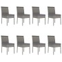 Garten-Essgruppe 9-teilig aus grauem synthetischem Rattan von vidaXL, Gartensets - Ref: Foro24-3065704, Preis: 613,29 €, Raba...
