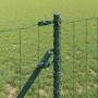 Reja con postes Verde 0.6 x 10 m Acero