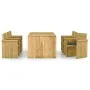 Comedor de jardín 7 pzas con cojines madera de pino impregnada de vidaXL, Conjuntos de jardín - Ref: Foro24-3065729, Precio: ...