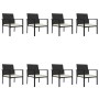 Garden dining set 9 pieces black synthetic rattan by vidaXL, Garden sets - Ref: Foro24-3065710, Price: 523,14 €, Discount: %