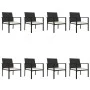 Garten-Essgruppe 9-teilig aus schwarzem synthetischem Rattan von vidaXL, Gartensets - Ref: Foro24-3065710, Preis: 520,12 €, R...