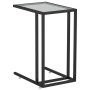 Black transparent glass computer side table 50x35x65cm by vidaXL, Side tables - Ref: Foro24-331650, Price: 46,38 €, Discount: %