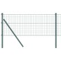 Reja con postes Verde 0.8 x 25 m Acero