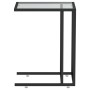 Black transparent glass computer side table 50x35x65cm by vidaXL, Side tables - Ref: Foro24-331650, Price: 46,38 €, Discount: %