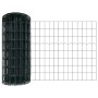 Reja con postes Verde 0.6 x 25 m Acero