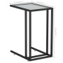 Black transparent glass computer side table 50x35x65cm by vidaXL, Side tables - Ref: Foro24-331650, Price: 46,38 €, Discount: %