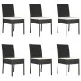 Conjunto de comedor de jardín 7 piezas ratán sintético negro de vidaXL, Conjuntos de jardín - Ref: Foro24-3065697, Precio: 53...