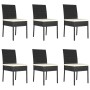 Garden dining set 7 pieces black synthetic rattan by vidaXL, Garden sets - Ref: Foro24-3065697, Price: 516,96 €, Discount: %