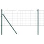 Reja con postes Verde 0.4 x 25 m Acero
