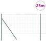 Reja con postes Verde 1.2 x 25 m Acero