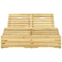 Doppel-Sonnenliege und Kissen aus grün imprägniertem Kiefernholz von vidaXL, Liegen - Ref: Foro24-3065989, Preis: 294,28 €, R...