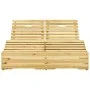 Tumbona doble y cojines madera pino impregnada verde de vidaXL, Tumbonas - Ref: Foro24-3065989, Precio: 289,66 €, Descuento: %