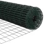 Reja con postes Verde 0.4 x 50 m Acero