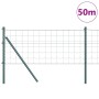 Reja con postes Verde 0.6 x 50 m Acero