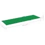 Lounger with green cushion made of impregnated pine wood by vidaXL, Loungers - Ref: Foro24-3065824, Price: 122,36 €, Discount: %