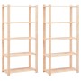 Regal 5 Ebenen 2 Einheiten massives Kiefernholz 250 kg von vidaXL, Industrieregale - Ref: Foro24-279404, Preis: 126,67 €, Rab...