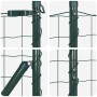 Reja con postes Verde 1.2 x 10 m Acero