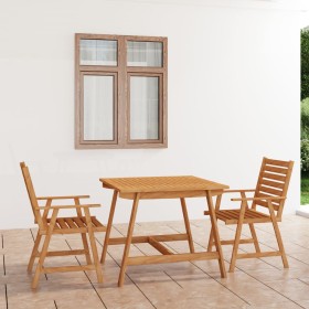3-teilige Garten-Essgarnitur aus massivem Akazienholz von vidaXL, Gartensets - Ref: Foro24-3057842, Preis: 249,61 €, Rabatt: %