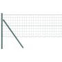 Reja con postes Verde 0.8 x 25 m Acero