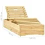 Garden sun lounger with table and cushion made of impregnated pine wood. by vidaXL, Loungers - Ref: Foro24-3065954, Price: 18...