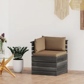 Corner pallet garden sofa with pine wood cushions by vidaXL, Modular outdoor sofas - Ref: Foro24-3061655, Price: 131,01 €, Di...