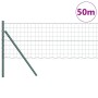 Reja con postes Verde 0.6 x 50 m Acero