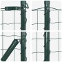 Reja con postes Verde 0.6 x 50 m Acero