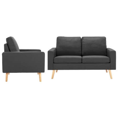 Dark Gray Fabric 2-Piece Sofa Set by vidaXL, Sofas - Ref: Foro24-3056615, Price: 416,11 €, Discount: %