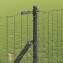 Reja con postes Gris 1.4 x 10 m Acero