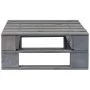 Grau imprägnierte Palette Kiefernholz Palette Garten Ottomane von vidaXL, Modulare Sofas für den Außenbereich - Ref: Foro24-3...
