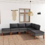 8-piece garden furniture set and gray synthetic rattan cushions by vidaXL, Garden sets - Ref: Foro24-3059713, Price: 390,30 €...