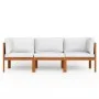 3-Sitzer-Gartensofa mit Kissen aus massivem Akazienholz von vidaXL, Gartensets - Ref: Foro24-3057883, Preis: 301,76 €, Rabatt: %