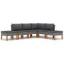 8-teiliges Gartenmöbel-Set und graue synthetische Rattankissen von vidaXL, Gartensets - Ref: Foro24-3059713, Preis: 385,19 €,...