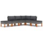 8-teiliges Gartenmöbel-Set und graue synthetische Rattankissen von vidaXL, Gartensets - Ref: Foro24-3059713, Preis: 390,30 €,...