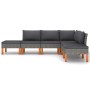 8-teiliges Gartenmöbel-Set und graue synthetische Rattankissen von vidaXL, Gartensets - Ref: Foro24-3059713, Preis: 390,30 €,...