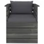 Garden armchair with pine wood cushions by vidaXL, Modular outdoor sofas - Ref: Foro24-3061719, Price: 100,88 €, Discount: %