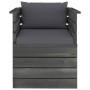 Gartensessel mit Kissen aus Zirbenholz von vidaXL, Modulare Sofas für den Außenbereich - Ref: Foro24-3061719, Preis: 102,29 €...