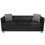 Black artificial leather 2 and 3 seater sofa set by vidaXL, Sofas - Ref: Foro24-272178, Price: 600,16 €, Discount: %
