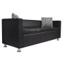 Black artificial leather 2 and 3 seater sofa set by vidaXL, Sofas - Ref: Foro24-272178, Price: 581,62 €, Discount: %